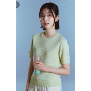 [폴햄]여성 펀칭 라운드넥 풀오버 반팔 니트 (PHE2ER2090)