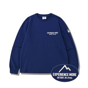 [지프]JQ1TSU832 블루 지프 백 디트로이드 마운틴 로고 맨투맨 A