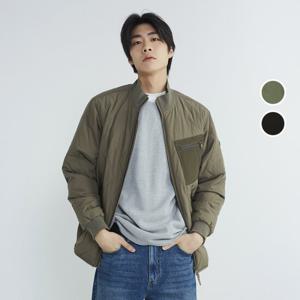 [버커루]남성 폴리 사선퀼팅 하이넥 패딩 점퍼 B234JP360P