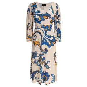 Etro 페이즐리 프린트 V넥 미디 드레스 WRHA036999SA4A6 X0800 TP936076224