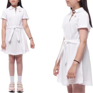 [버버리] 25SS 로고 자수 폴로 원피스 (8105088 WHITE 25S)