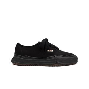 메종 미하라 야스히로 베이커 OG 솔 캔버스 로우 컷 스니커즈 블랙 A02FW704-BLKBLK