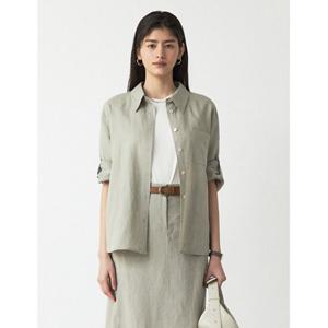 [나이스클랍] N252MWB426 뒷넥 트임 린넨 셔츠
