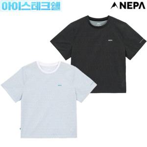 네파 [아이스테크쉘](7K45338) 여성 아이스테크쉘-V 지오 패턴 우븐 반팔티셔츠