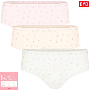BYC화려한전체나염인견스판미디여삼각팬티3매입WRP2251