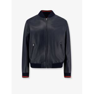 [GUCCI] 라프리마 남성 자켓 레더 witth Web 디테일 793726 XNA3M4044 BLU NAVY/VROSSOV /12