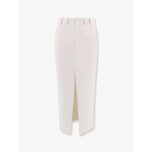 [BRUNELLO CUCINELLI] 라프리마 여성 스커트 코튼 앤 린넨 위드 diagonal 모티프 MH534G3829 C9002 Bianco /12