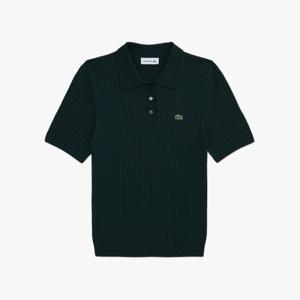 라코스테 공식 여성 립조직 반팔 스웨터 폴로 PF570E-55N YZP