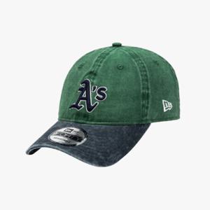 [뉴에라]MLB 오클랜드 애슬레틱스 피그먼트 워싱 언스트럭쳐 볼캡 - 그린 14561826
