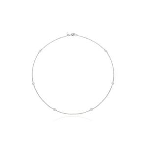 [티르리르]포인트 체인 화이트 목걸이 TNSBRW00002M