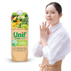 한가인이 선택한 똑똑한 과채주스 유니프((UNIF) 믹스 그린 베지터블 주스 1L 3팩