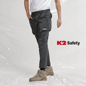 K2 PT-3303 스판 작업복 바지 대형 멀티포켓 조거 팬츠