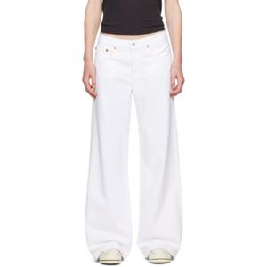 25 SS 리던 여성 화이트 팔라조 데님 진 242800F069020