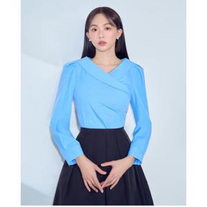 플라스틱아일랜드  턱디테일 카라 블라우스 (PR2WB364)