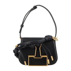 오프화이트 블랙 스켈레톤 바인더 가죽 숄더 백 OWNN134F23LEA0