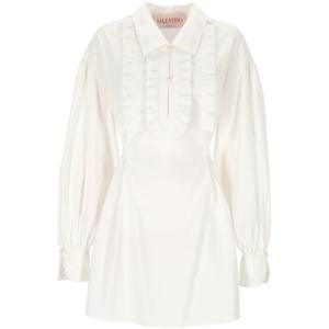 발렌티노 PAP 숏 원피스 6B3VAU15 90D0BO White