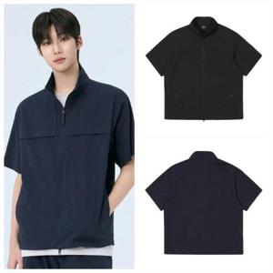 오닐(O-2) MG01 더윈드착장남성루즈핏밑단스프링조절반팔집업스포츠자켓 노드시어서커점퍼OMJUO2102