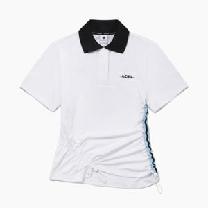 [30%OFF] 르꼬끄골프 여성 메쉬 테이프 포인트 반팔 카라 티셔츠 (GQ122LTS38)