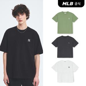 [MLB공식] 25S 베이직 헤비웨이트 오버핏 반팔 티셔츠 (4 COLOR) 3ATSB0253