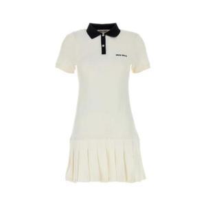 미우미우 로고 자수 반팔 미니 폴로 드레스 MJA893SOOO14RW F0009 TP936509729