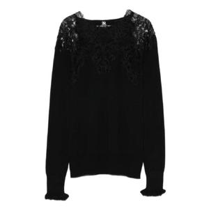 25 SS 에르마노설비노 레이스 트리밍 메리노 울 티셔츠 D475M325APLVN TP439536097