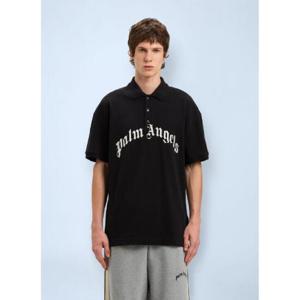 25 SS 팜앤젤스 남성 Logo Motif Polo Shirt pma0160025blk