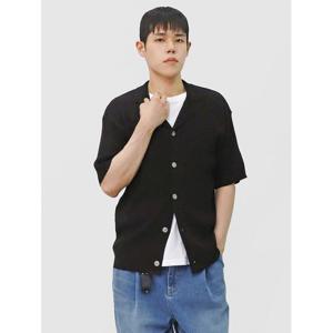 [빌리버스] 남성 린넨 반팔 여름 카라 가디건 BOP170