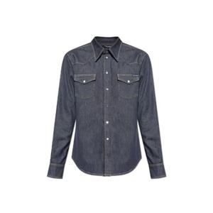 돌체앤가바나 커브드 헴 데님 셔츠 G5JC8DG8NH9 S9001 TP945661607