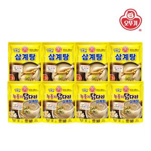 [오뚜기] 옛날 삼계탕 900g x 4개+누룽지 닭다리 삼계탕 500g x 4개