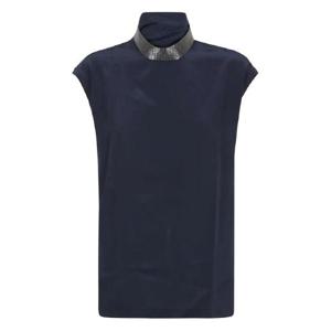 25 SS Brunello Cucinelli 장식 하이 넥 탑 MB993EK704C7186 TP440755466
