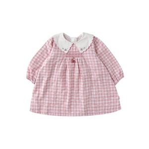 밍크뮤 25년가을겨울신상(PK)쁘띠하트체크드레스35A1240003A