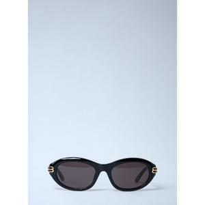 발렌시아가 블랙 오벌 다크 렌즈 캣 아이 선글라스 837749 T003