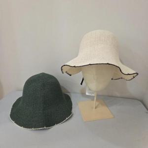 지센 HC02 배색 웨이브 뒷리본 와이드햇IV LAAPO606