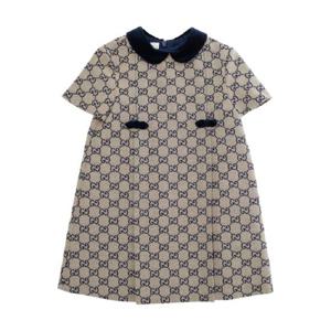 GUCCI KIDS girl SS DRESS GG CANVAS 828494XWA2M9118