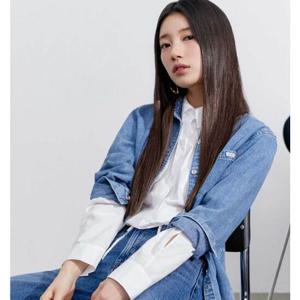 [게스(진)]여성 소매 진주장식 셔츠 YP1W1251