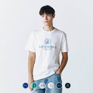 [지오다노]남 여름 그래픽 면 반팔티셔츠 094502
