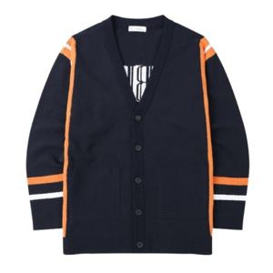 [본(정장)]남성 S/S 큐비즘 자카드 부클 가디건 네이비 BN4SSW824