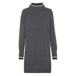 25 SS Brunello Cucinelli 하이 넥 골지 니트 미니 드레스 M16222A94CUA25 TP441059454
