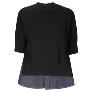 사카이 후드 티셔츠 2507969 027 BLACK INDIGO
