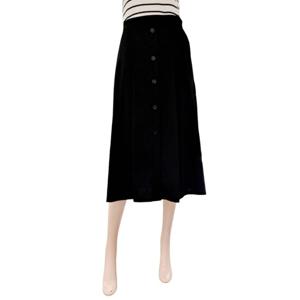 [숲]뒤 밴딩 앞단추 장식 주름 스커트 SB8SR311