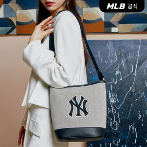 [MLB공식] 22N 베이직 빅로고 캔버스 버킷백 NY (Black) 3ABMS072N
