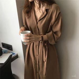 로브 데일리 여성 베이직 모던 2컬러 롱셔츠 자켓