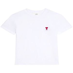 25SS 아미 스몰하트 로고 반팔티 클래식 티셔츠 화이트 BFUTS035-724-100