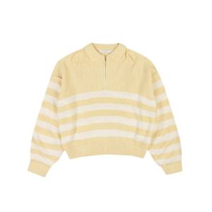 [반에이크]배색디자인 집업카라 니트_VB33KTQ320Z