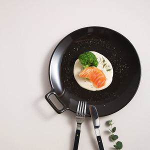 검트리 제이드 도자기 디너 메인 핸들 접시 대 세피아초코
