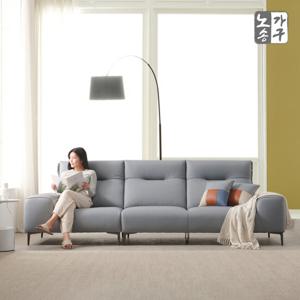 노송가구 로제 이태리산 천연면피 통가죽 4인용 쇼파