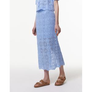 아떼 바네사브루노 여성 24SS 클리어런스라이트블루 크로쉐 롱 스커트 VLSK4B373B1