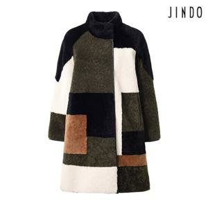 [진도]진도 오리지널 컬러콤비 램 하프코트 (JBHQ01)