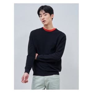 [빈폴멘]라운드 니트  블랙 (BC4151O615)
