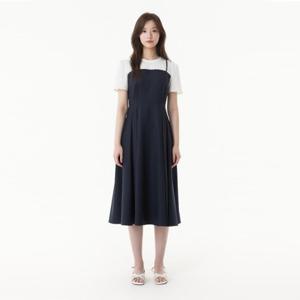 플라스틱아일랜드  (PR2WO462) 플리츠 뷔스티에 원피스
